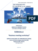 Tecnólogo en Gestión Logística: Evidencia 4.1: "Business Meeting Workshop"