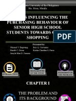 Factors Influencing The Purchasing Behaviour of Senior High School Students Towards Online Shopping