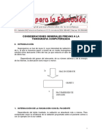 Consideraciones Generales Previas A La Tomografia Computerizada