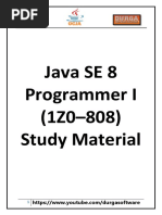 Java SE 8 Programmer 1 (IZO-808) Study Material PDF