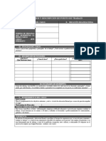 Análisis y Descripción de Puesto de Trabajo Formato