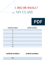 Unit 4: Big or Small?: B. My Class