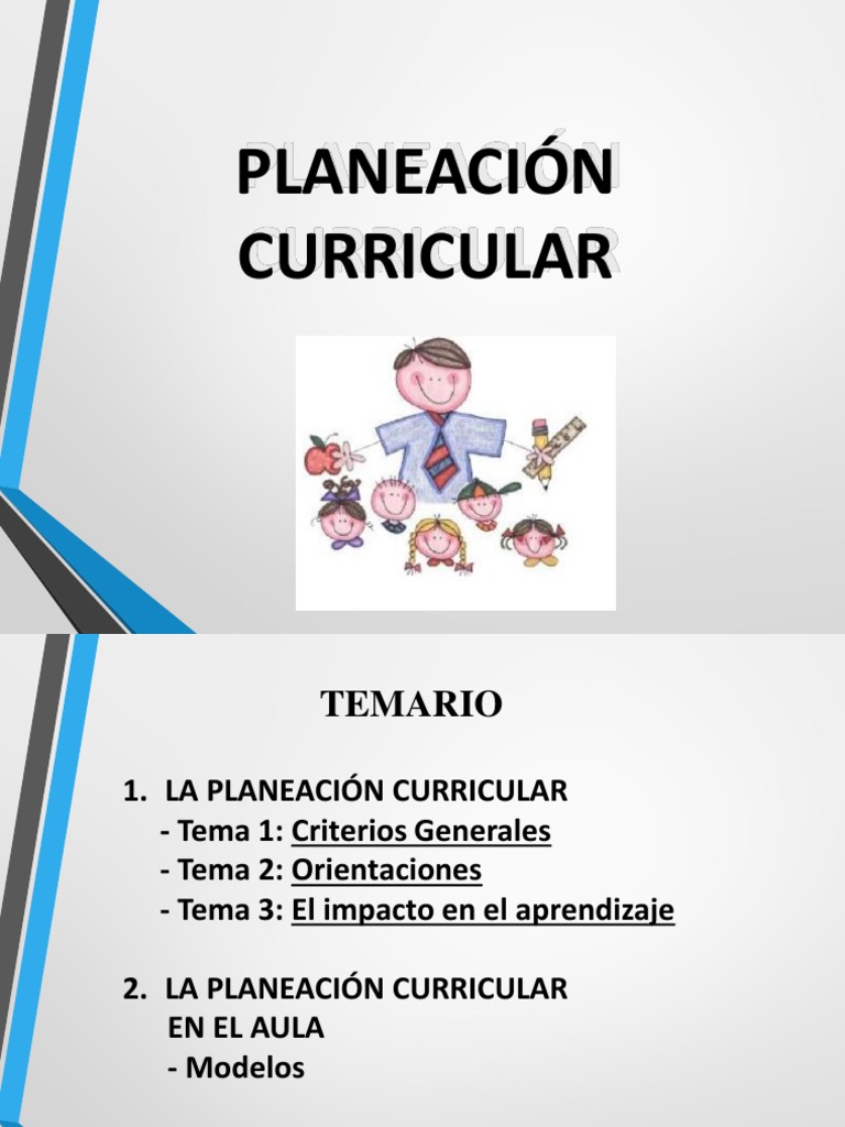 Características de la Planeación Curricular | PDF | Plan de estudios ...