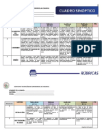 Rubrica de Cuadro - Sinoptico