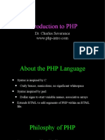 Introduction To PHP: Dr. Charles Severance