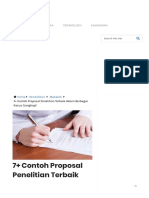 7+ Contoh Proposal Penelitian Terbaik Dalam Berbagai Kasus (Lengkap) PDF