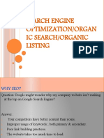 Search Engine Optimization/Organ Ic Search/Organic Listing