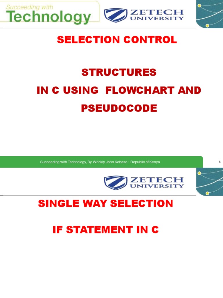 C Selection Control Structures Guide | PDF | Software Development ...