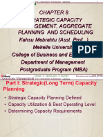 Chapter 8 Capacity Planning, Aggregate Planning and Scheduling