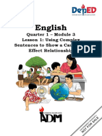 English5 - q1 - Mod3 - Lesson1 - Using Complex Sentences To Show Cause and Effect Relationship - FINAL07102020 PDF