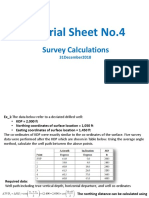 Tutorial Sheet No.4: Survey Calculations