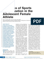 The Risks of Sports Specialization in The Adolescent Female Athlete