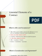 Essential Elements of a Contract