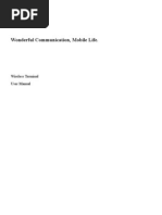 Wonderful Communication, Mobile Life.: Wireless Terminal User Manual