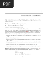 Overview of Stability Analysis Methods