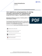 User Experiences and Perspectives of A Driving Simulator Intervention For Individuals With Acquired Brain Injury: A Qualitative Study