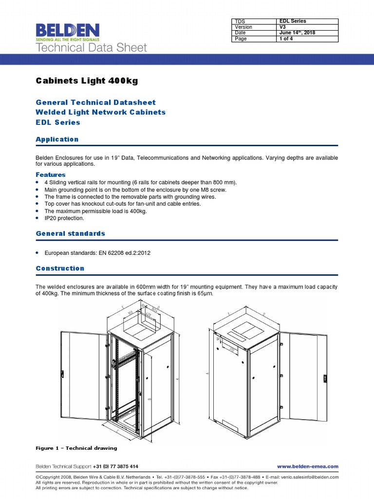 42U - Security IDF Room | PDF | Door | Equipment