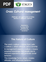 Cross Cultural Management: Challenges and Opportunities of Doing Business in Different Countries