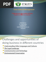 Cross Cultural Management: Challenges and Opportunities of Doing Business in Different Countries