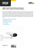 AXIS P3265-LVE Dome Camera Overview | PDF | Camera | Frame Rate