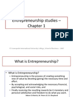 Entrepreneurship Studies - Chapter 1