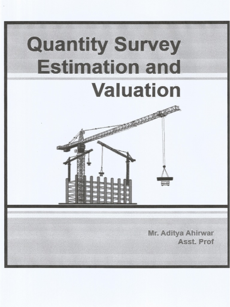 Quantity Survey Estimation and Valuation Numericals | PDF