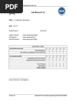 Lab Manual # 12: Title: C++ Nested Structures