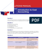 Solutions Manual: Introduction To Cost Accounting