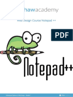 Web Design Course Notepad ++