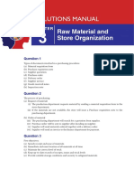 Solutions Manual: Raw Material and Store Organization