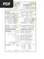 Operating Case Trunnion Calculation Sheet: Input Data