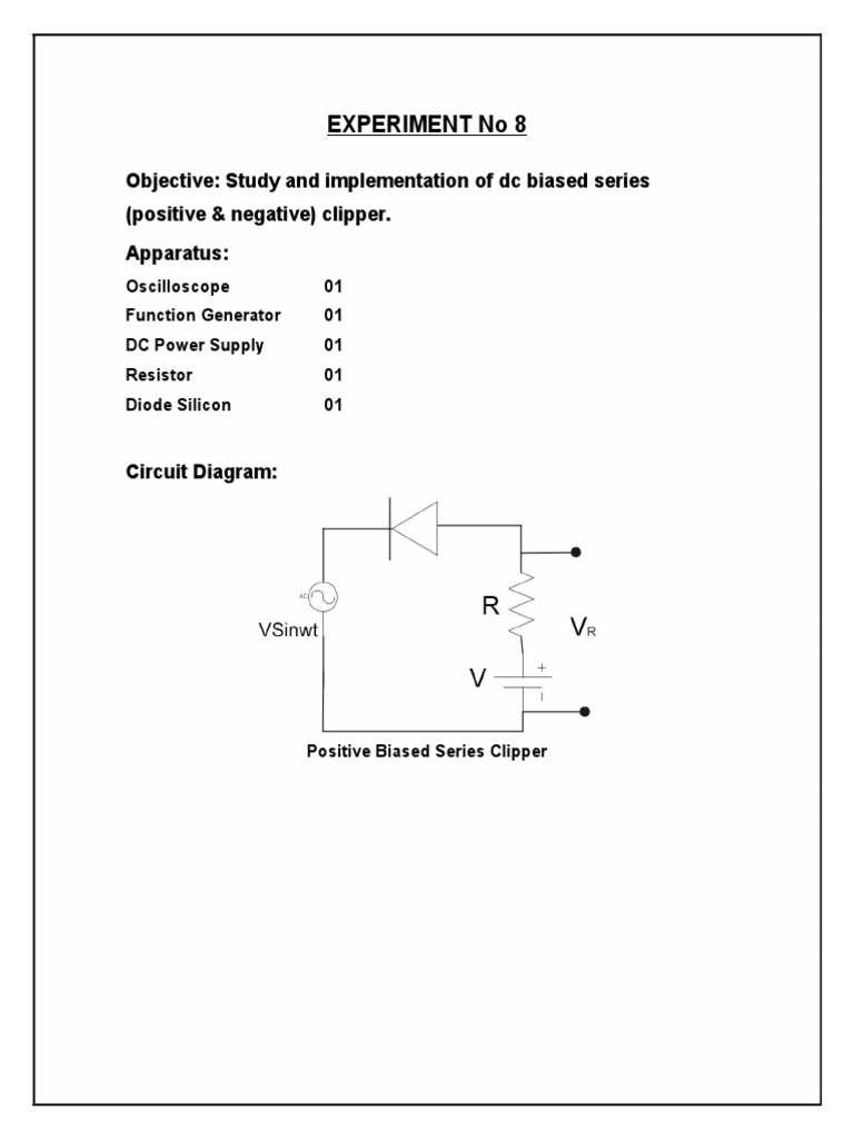 Experiment No 8: Objective: Study and Implementation of DC Biased ...