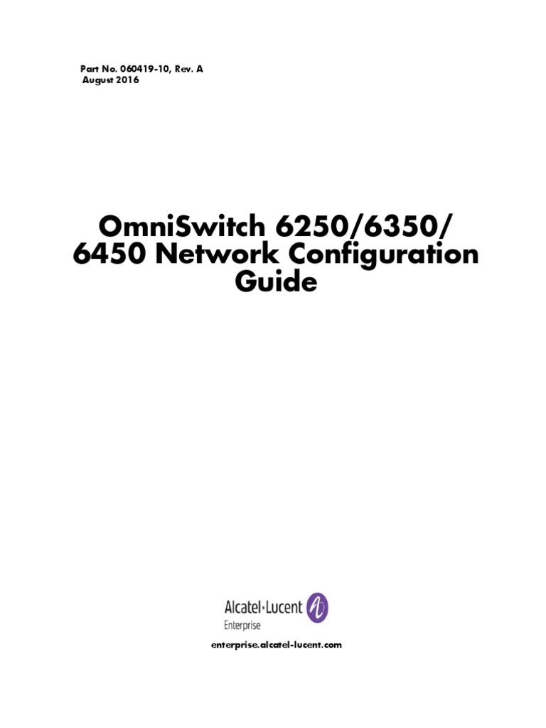 OS6450 AOS 6.7.1 R03 Network Configuration Guide PDF Computer
