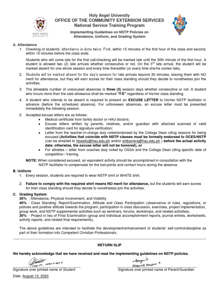 NSTP Guidelines Policies Final 1 | PDF | Business