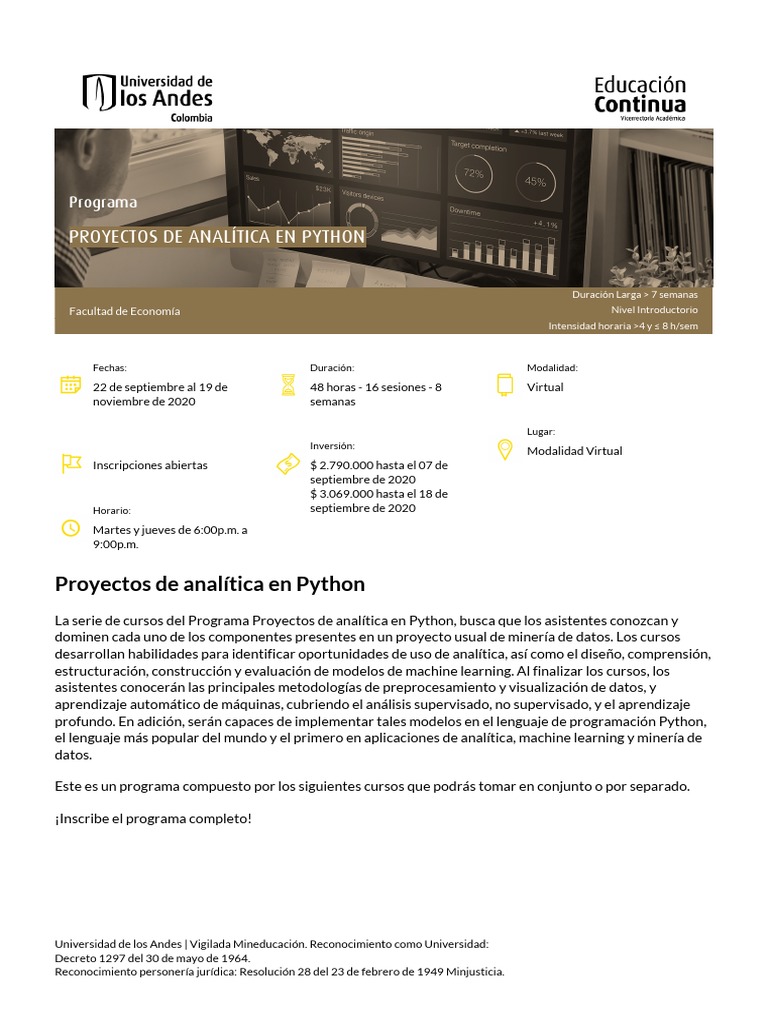 Proyectos de Analítica en Python | PDF | Aprendizaje automático ...
