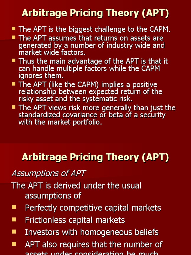 APT: A Multifactor Investment Model | PDF | Capital Asset Pricing Model ...