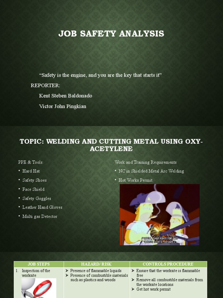 Welding Safety Analysis Guide | PDF | Welding | Construction