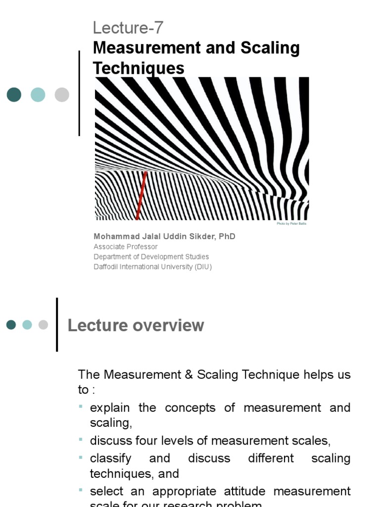 Measurement and Scaling Techniques | PDF | Level Of Measurement ...
