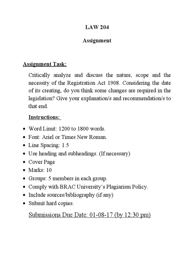 Analysis of the Registration Act 1908 | PDF | Law