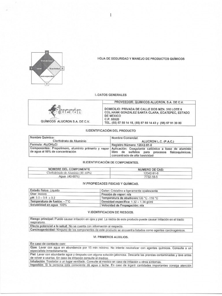 Pac MSDS PDF | PDF
