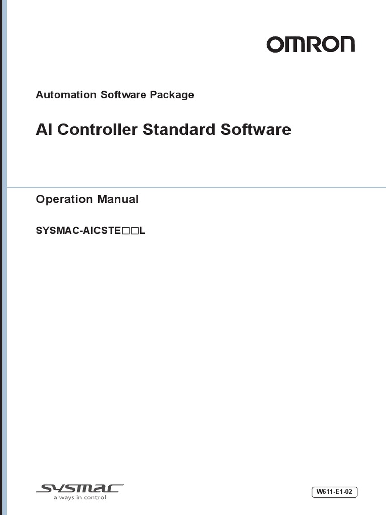 W611 Ai Controller Standard Software Operation Manual En Pdf 64 Bit Computing Artificial Intelligence