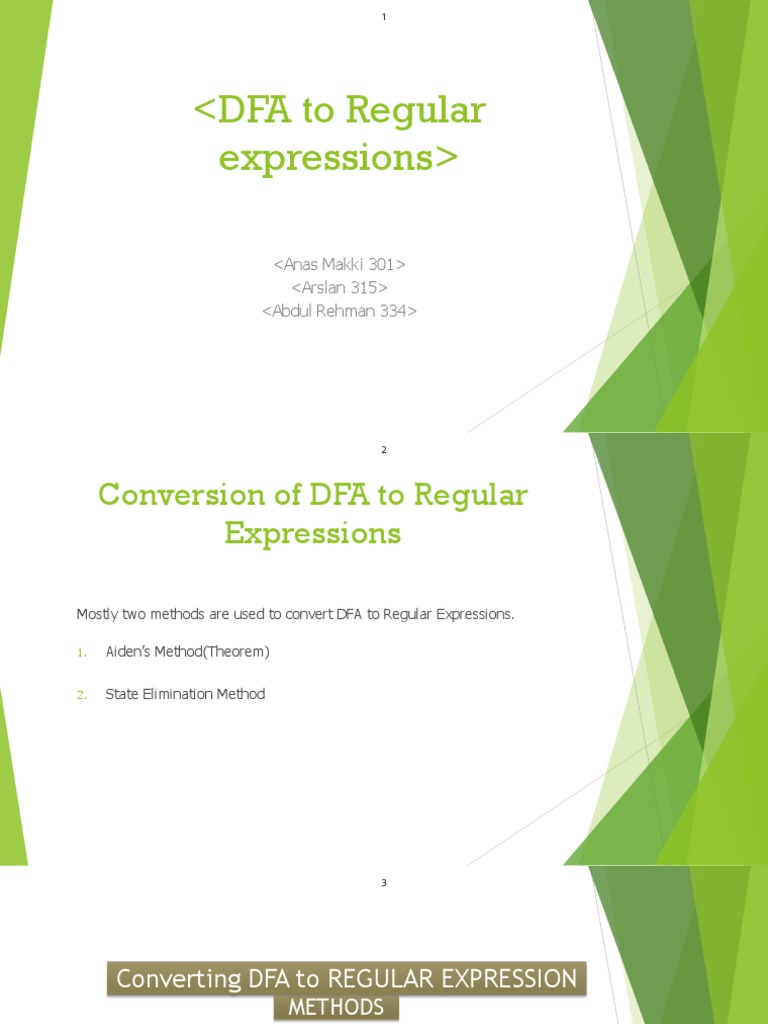 DFA to Regular Expression Conversion Guide | PDF | Teaching Mathematics ...