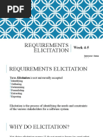 Requirements Elicitation: Week 4-5