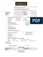 Travel Trade Rate Application Form