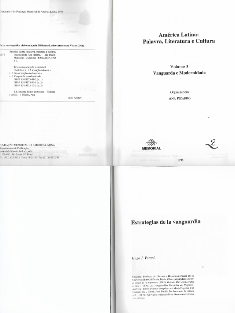 VERANI, Hugo - Estrategias de La Vanguardia | PDF