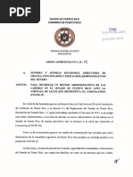 Orden Administrativa Senado
