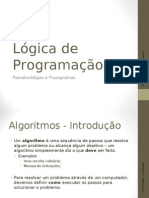 Lógica de Programação Fluxograma Pseudocodigo