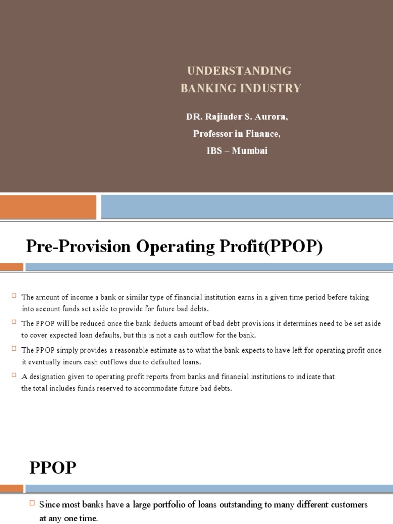 Understanding Pre-Provision Operating Profit | PDF | Interest | Equity ...