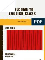 Welcome To English Class 1