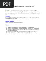 To Prepare A Colloidal Solution of Gum: Theory